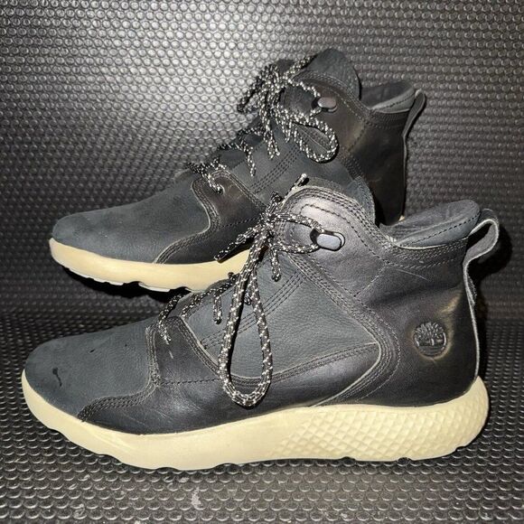 TIMBERLAND Black Leather Fly Roam Athletic Hiker Sneaker Boots Women’s Size 9 - Picture 1 of 8